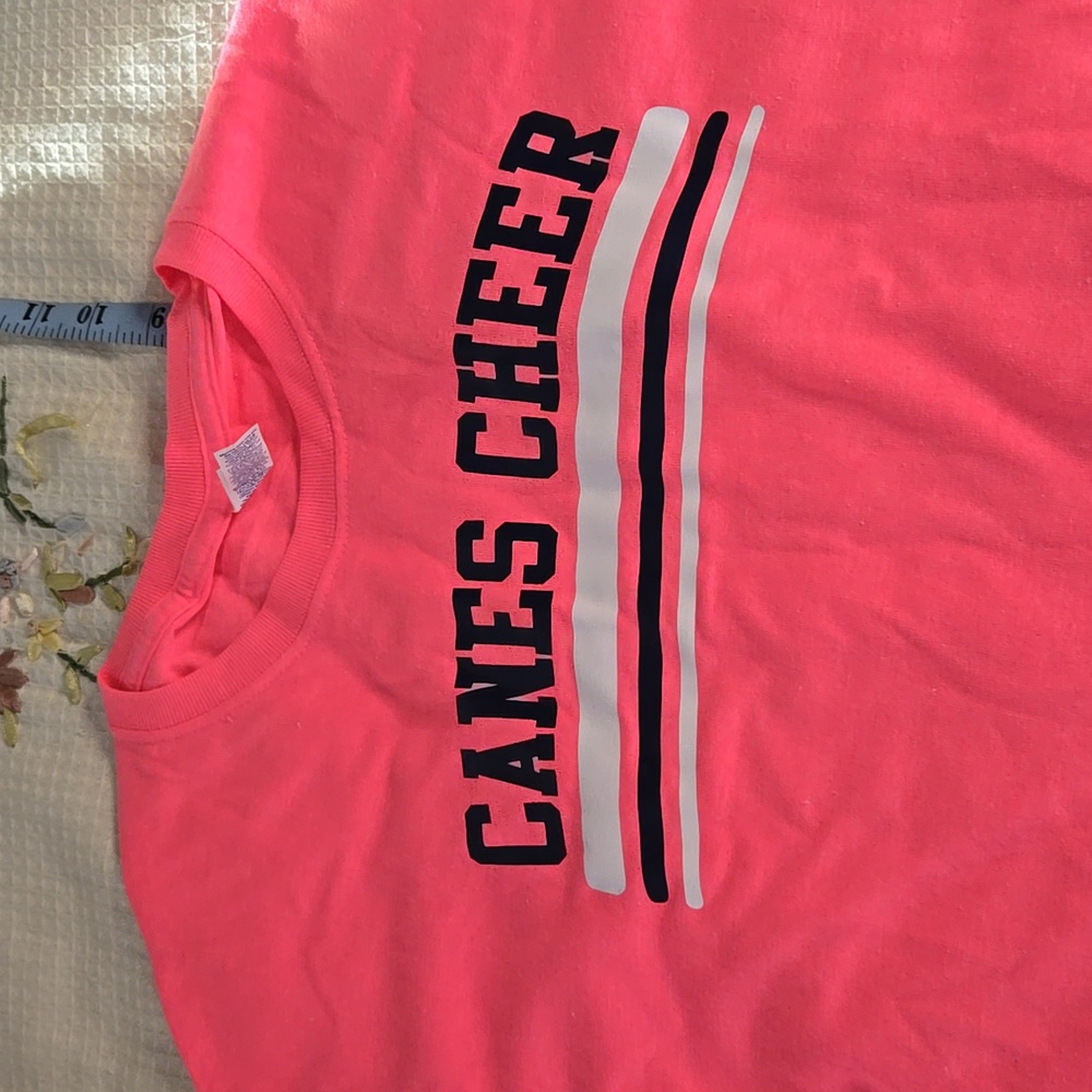 Canes cheer pink tee